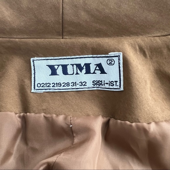 Yuma Vintage Style Oversized Tan Trench Coat Unisex - Picture 6 of 7